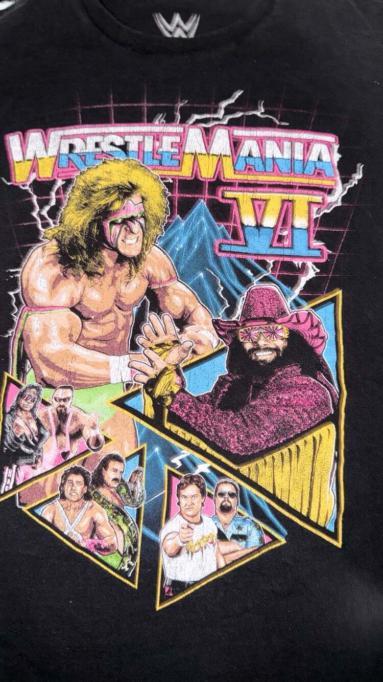 WWE WrestleMania VI Ultimate Warrior and Macho Man Graphic T-Shirt
